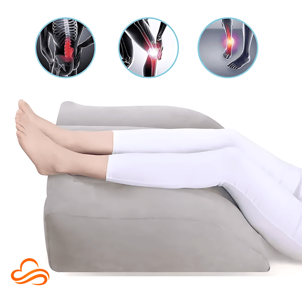 Apoio Inflável para Pés e Pernas  – Almofada Aveludada Multiuso para Conforto e Circulação