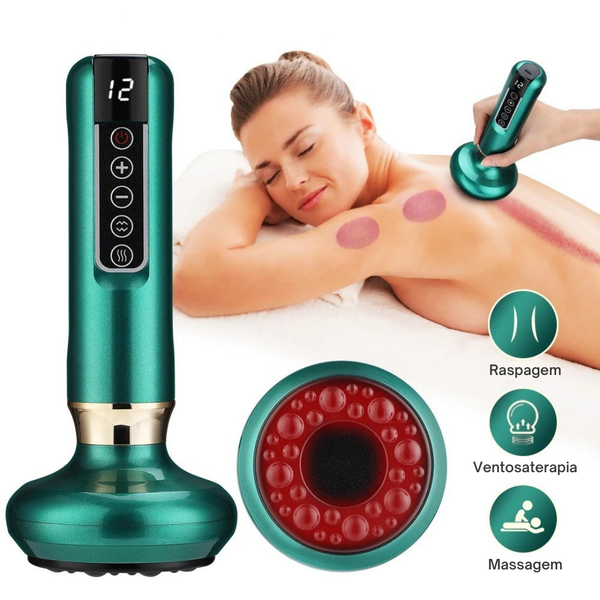 Massageador de Ventosa Elétrico com Infravermelho para Celulite e Relaxamento - SkinTherpy