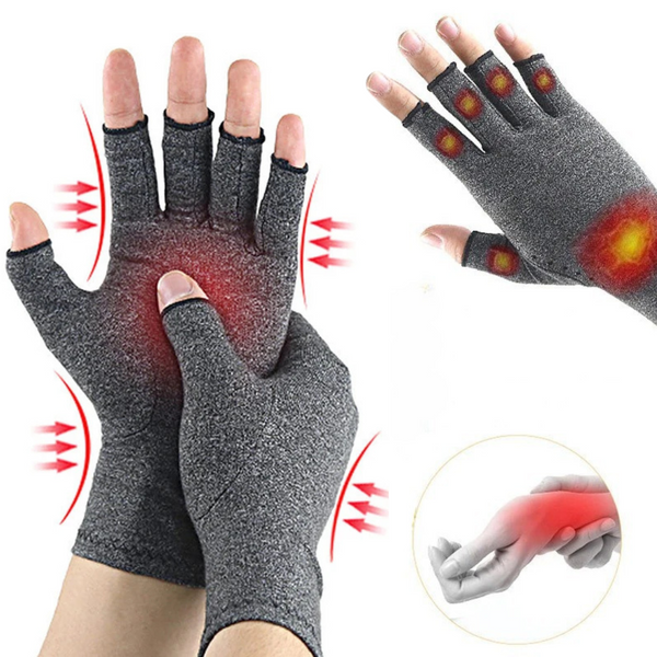 Luvas de Compressão para Alívio de Dores nas Mãos e Articulações - Fingerless